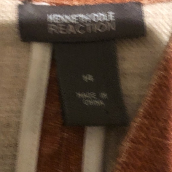 KENNETH COLE REACTION size 14 rusty orange linen mandarin color pockets - Picture 16 of 16